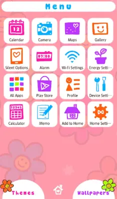 Smiley Flowers Theme +HOME android App screenshot 3