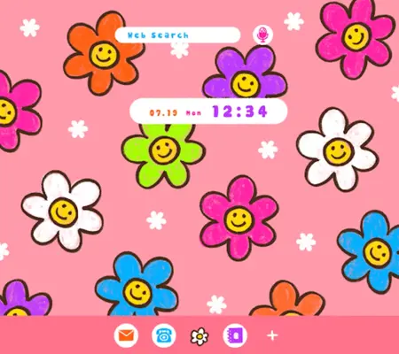 Smiley Flowers Theme +HOME android App screenshot 4